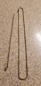 Gold plated necklace and bracelet